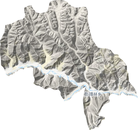 彭措林乡地形图