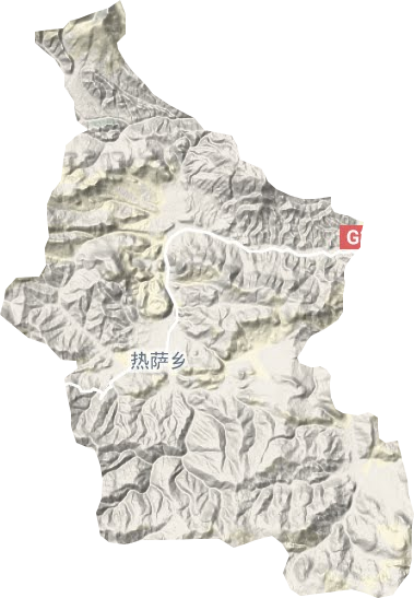 热萨乡地形图