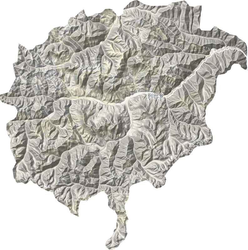 列巴乡地形图