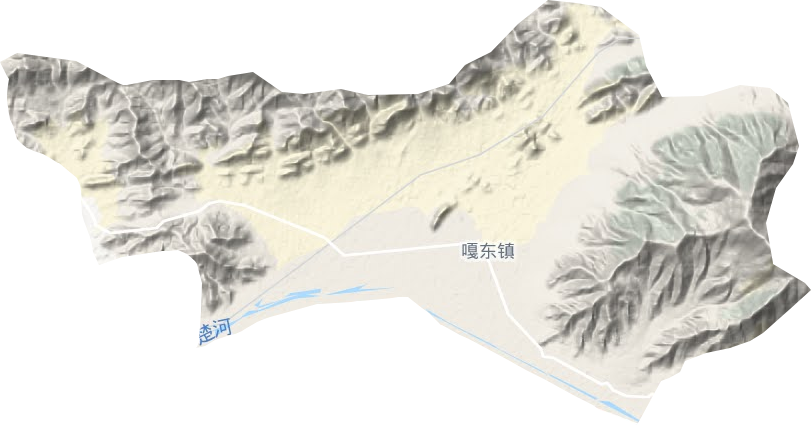 嘎东镇地形图