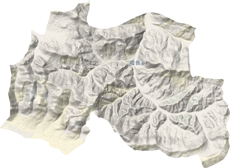 嘎普乡地形图
