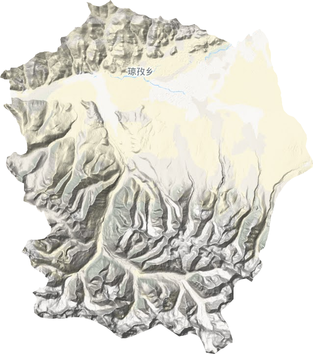 琼孜乡地形图