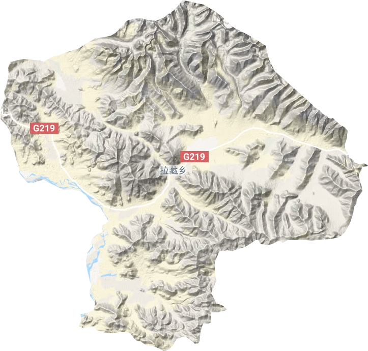 拉藏乡地形图