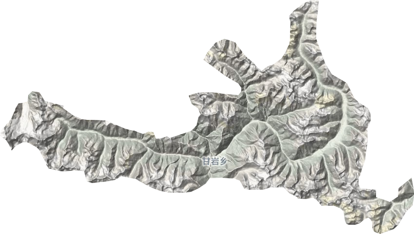 甘岩乡地形图
