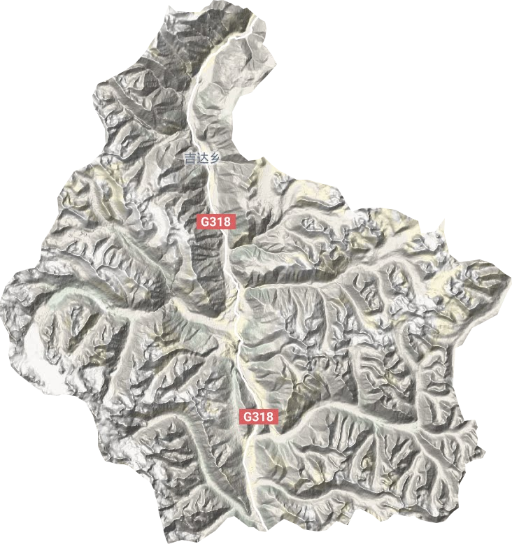 吉达乡地形图