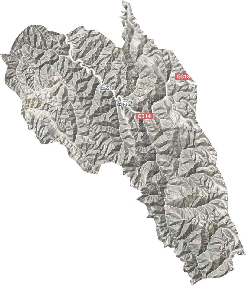 旺达镇地形图