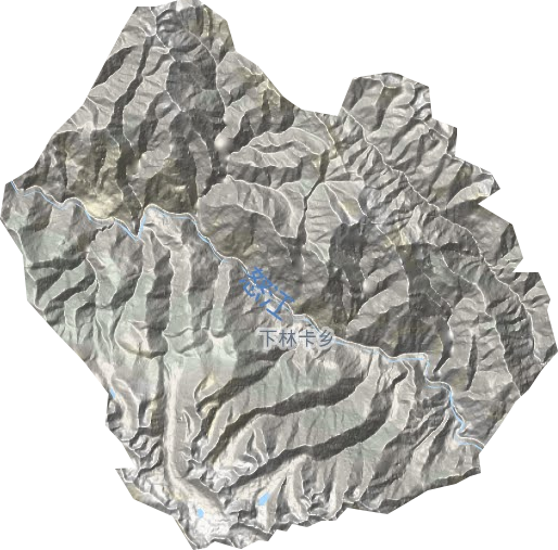下林卡乡地形图