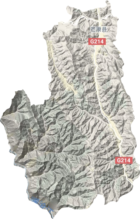 嘎托镇地形图