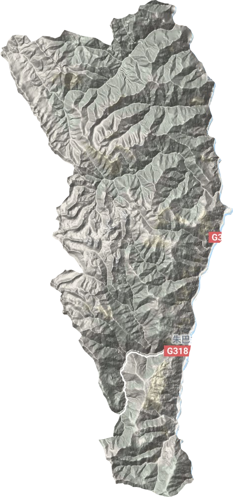 朱巴龙乡地形图