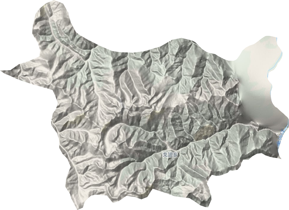 戈波乡地形图