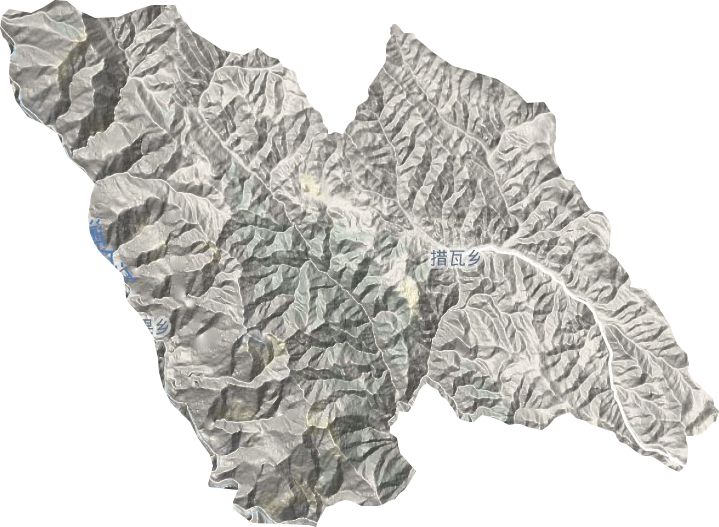 措瓦乡地形图