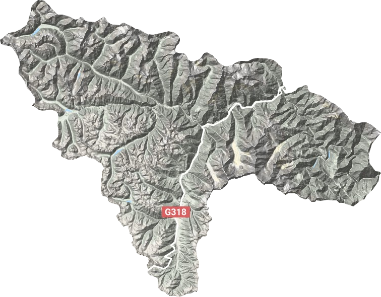 鲁朗镇地形图