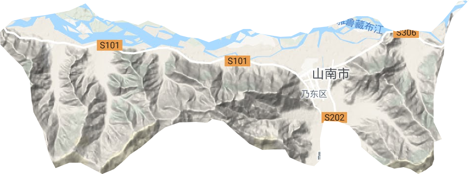 泽当镇地形图