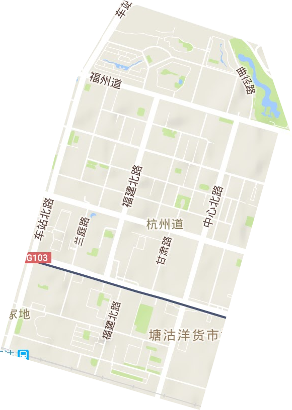 杭州道街道地形图
