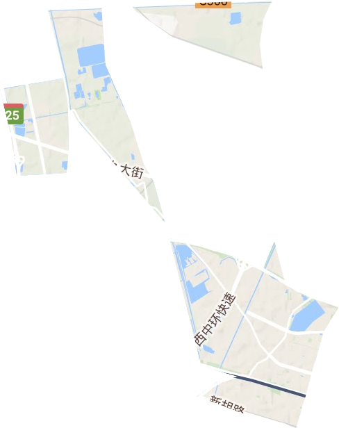 新河街道地形图