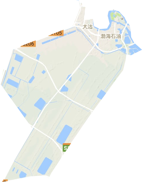 大沽街道地形图