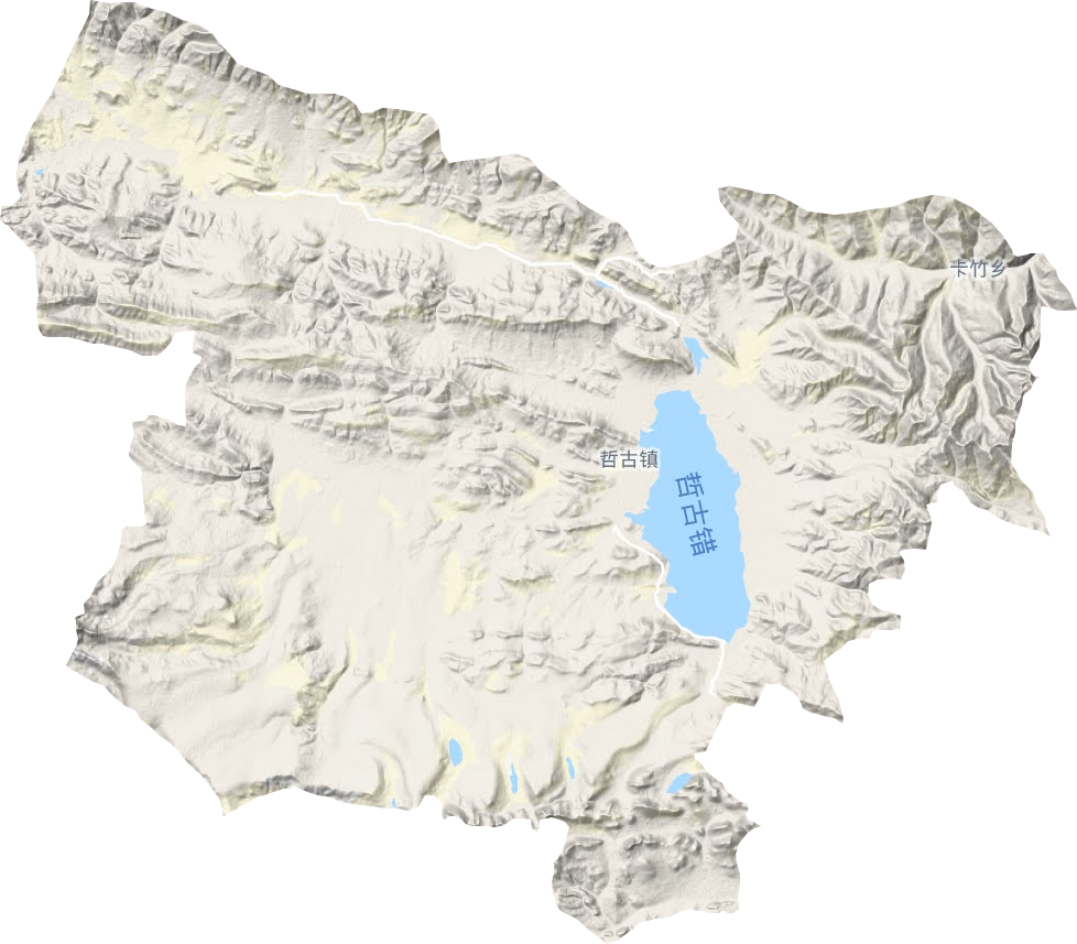 哲古镇地形图