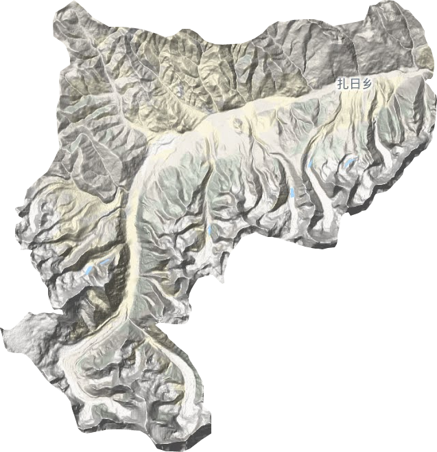 扎日乡地形图