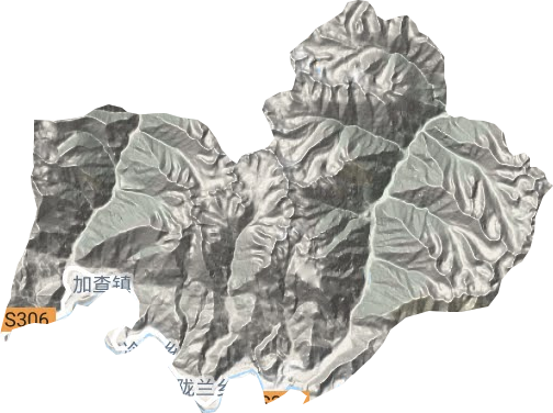 加查镇地形图