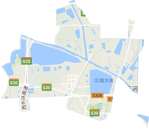 北塘街道地形图