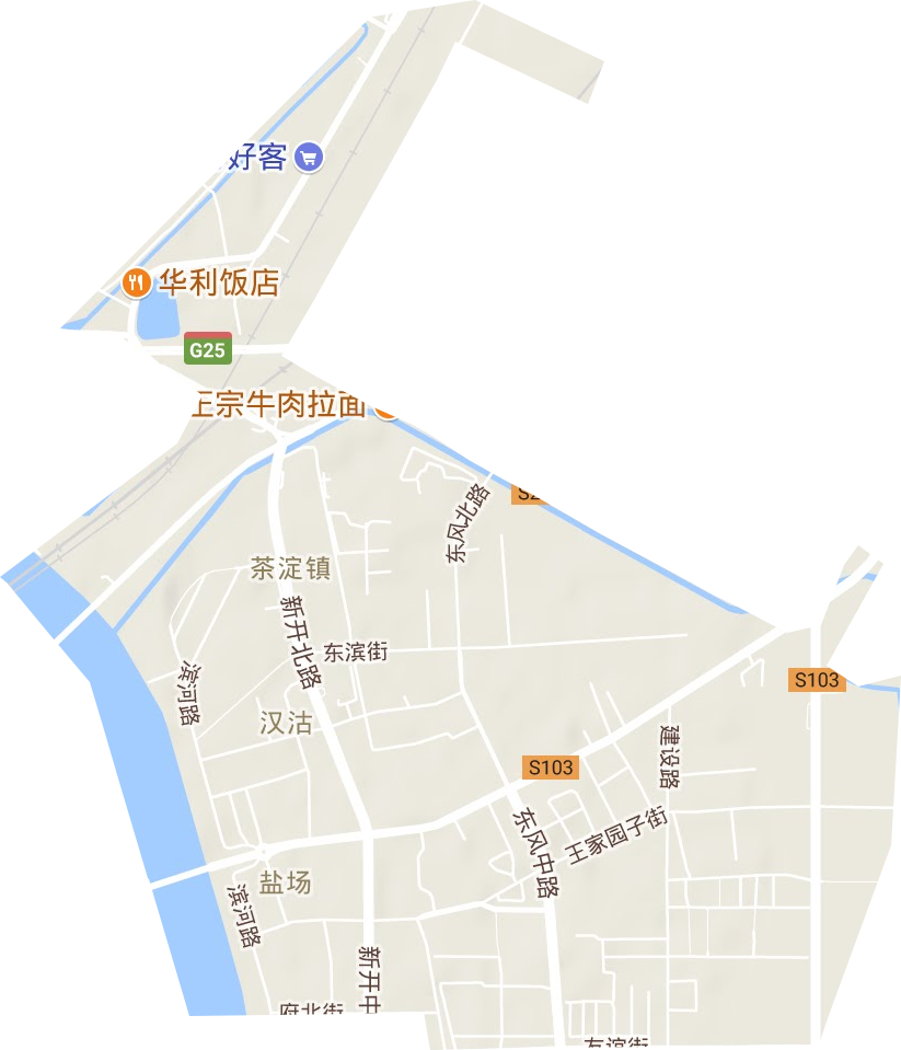 汉沽街道地形图
