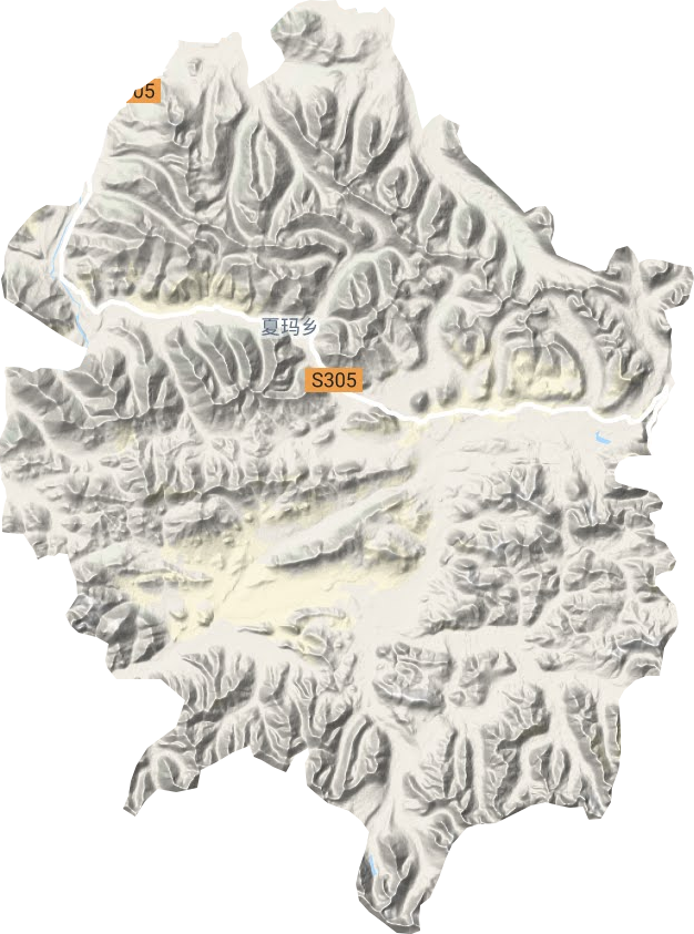 夏玛乡地形图
