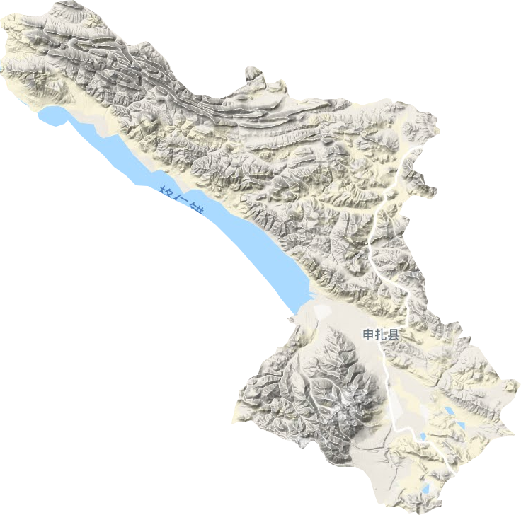 申扎镇地形图
