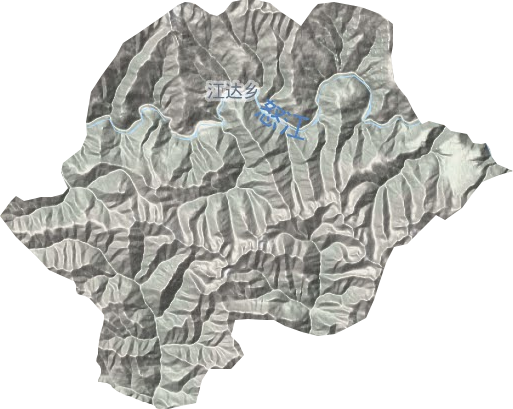 江达乡地形图