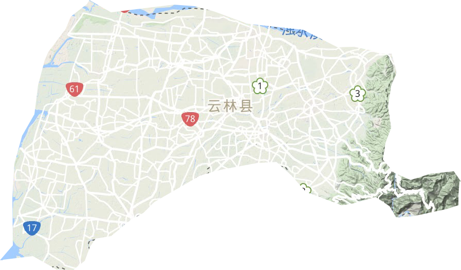 云林县地形图
