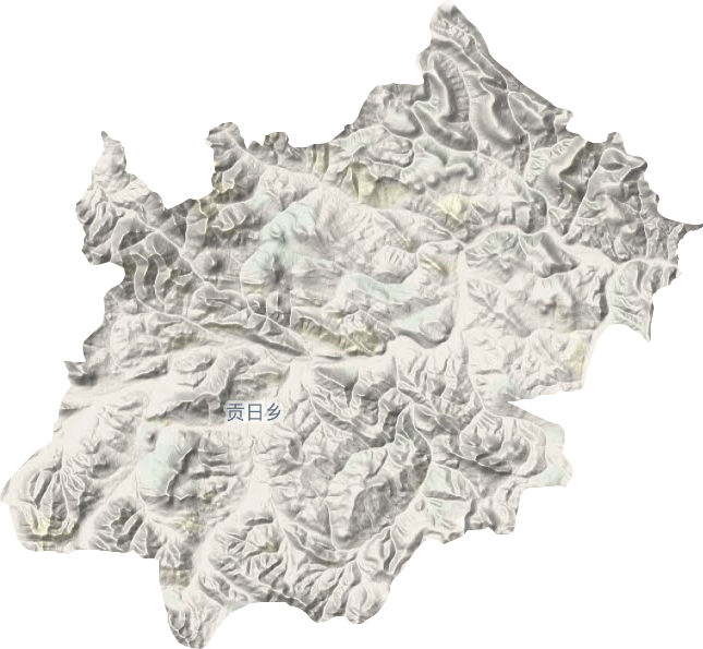 贡日乡地形图