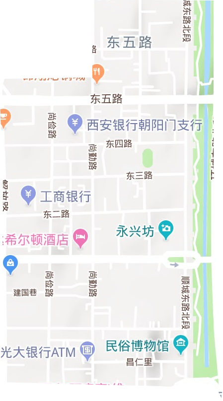 中山门街道地形图