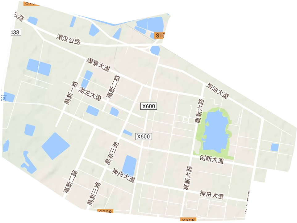 天津滨海新区高新技术产业开发区地形图