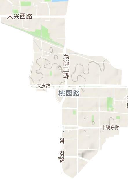 桃园路街道地形图