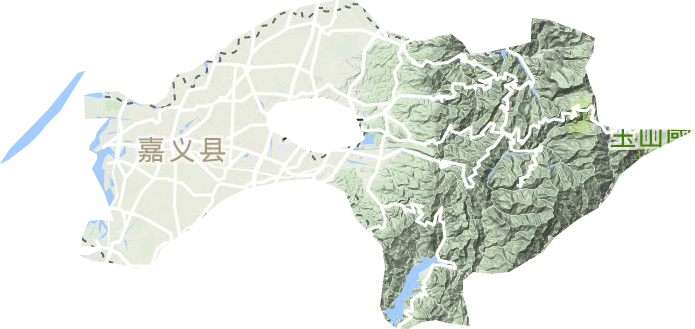 嘉义县地形图