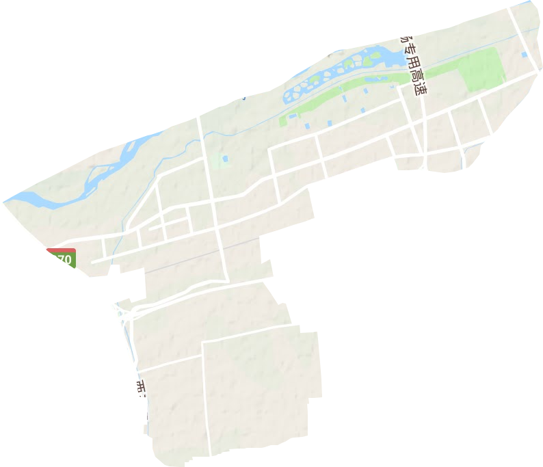 六村堡街道地形图