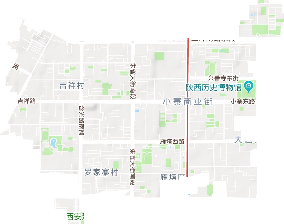 小寨路街道地形图
