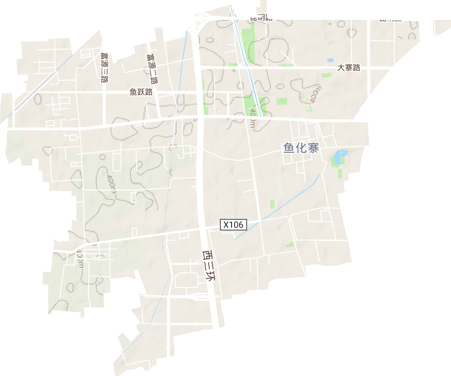 鱼化寨街道地形图