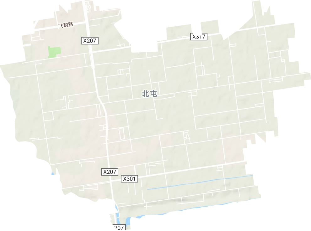 北屯街道地形图