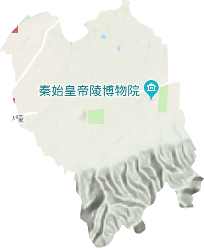 秦陵街道地形图