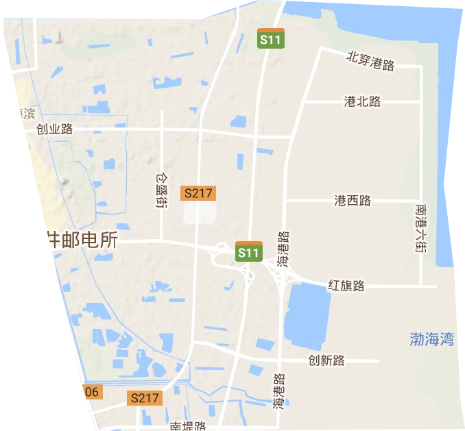南港工业区地形图