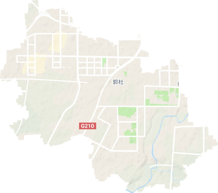 郭杜街道地形图