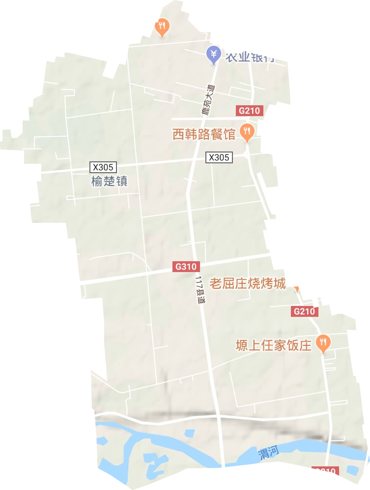 榆楚镇地形图