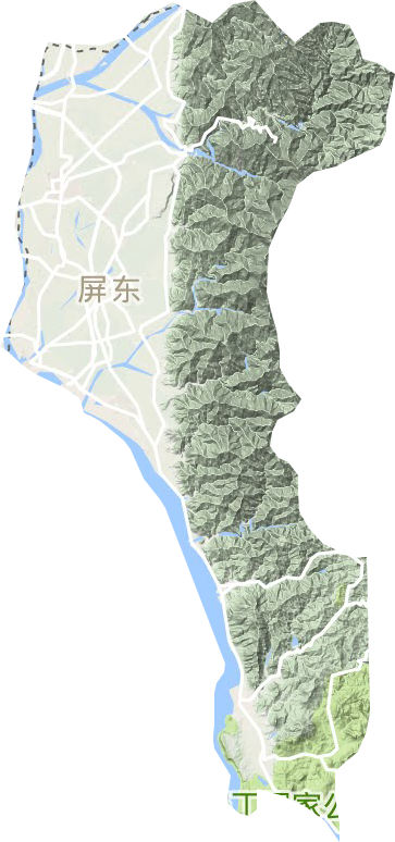 屏东县地形图