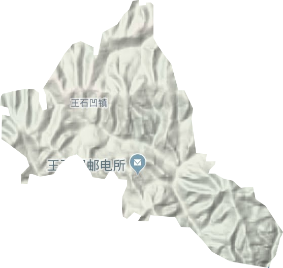 王石凹镇地形图