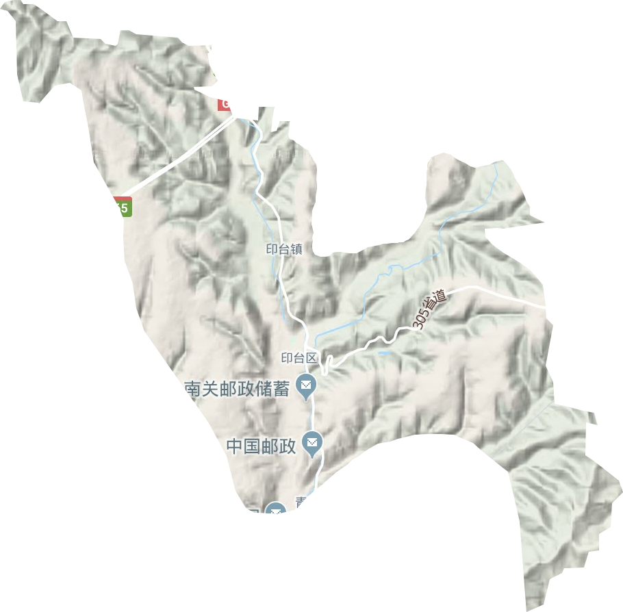 印台镇地形图