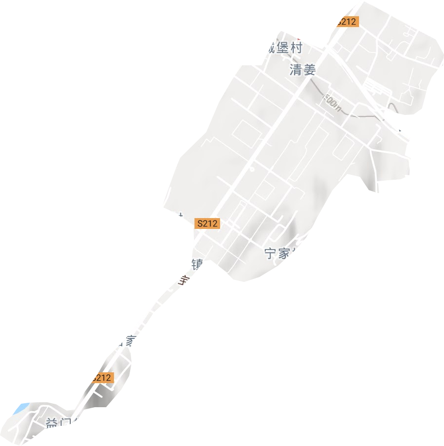 清姜街道地形图