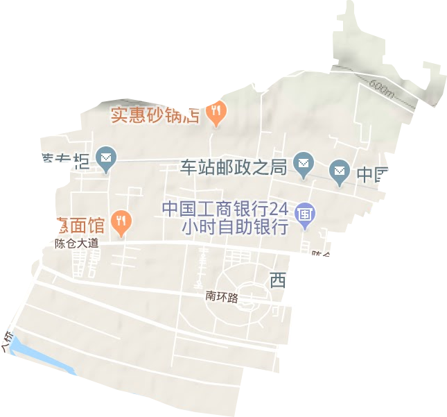 千渭街道地形图