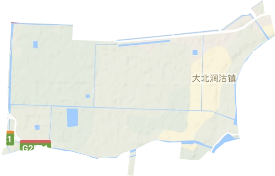 大北涧沽镇地形图