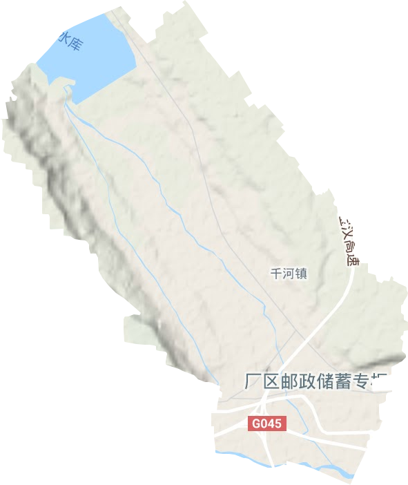 千河镇地形图