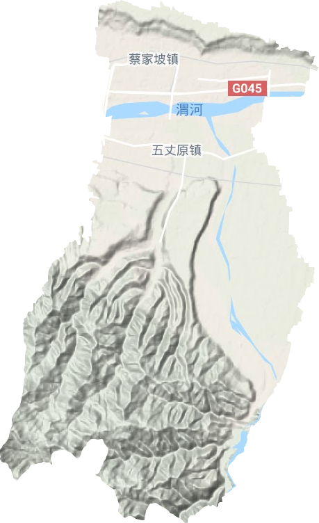 蔡家坡镇地形图